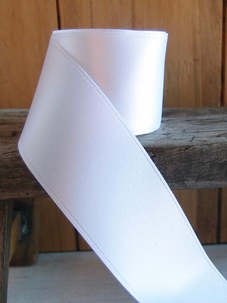 1.5" x 25 Yards White Satin Ribbon by Harvest Import from Instaballoons