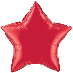 Ruby Red Star 36″ Balloon