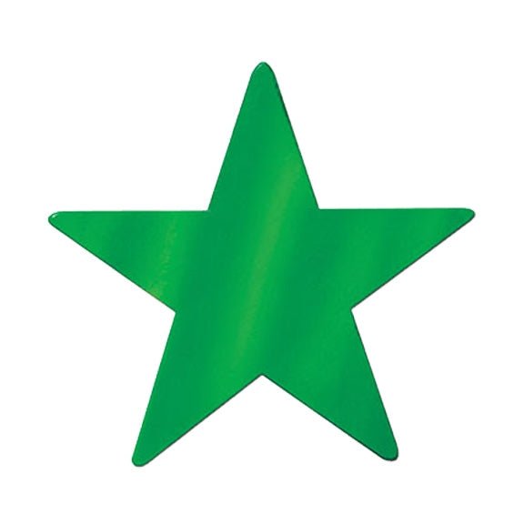 12in GREEN Die Cut Foil Star - The Beistle Company