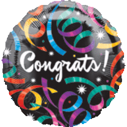 Congrats Streamers 2-Sided 18" Balloon