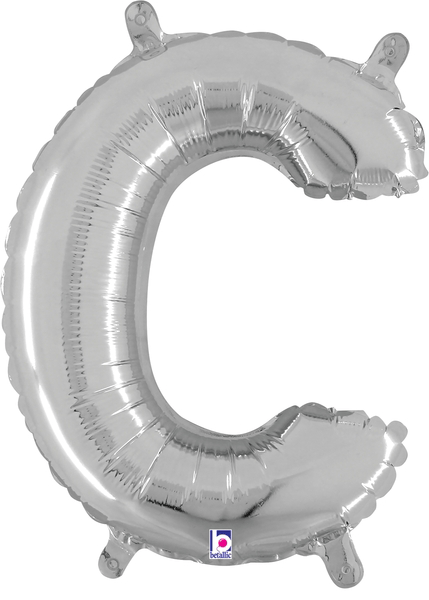 14" Megaloon Jr. Letter C - Silver (5ct) - Betallic