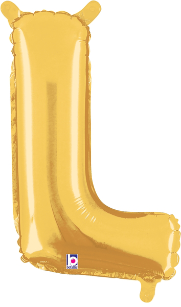 14" Megaloon Jr. Letter L - Gold (5ct) - Betallic
