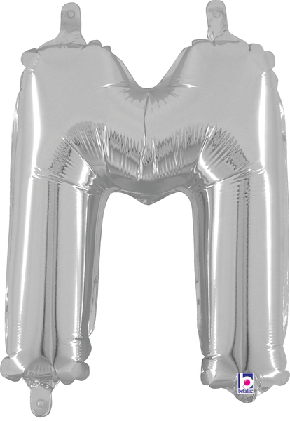 14" Megaloon Jr. Letter M - Silver (5ct) - Betallic