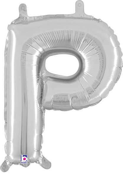 14" Megaloon Jr. Letter P - Silver (5ct) - Betallic