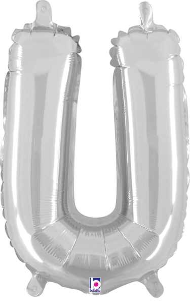 14" Megaloon Jr. Letter U - Silver (5ct) - Betallic