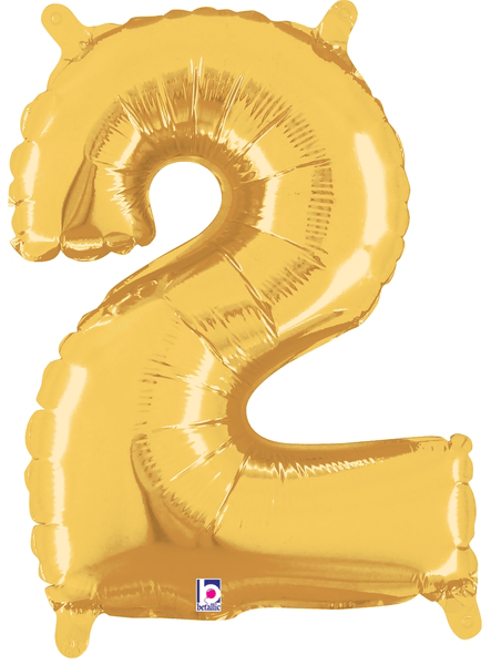 14" Megaloon Jr. Number 2 - Gold (5ct) - Betallic