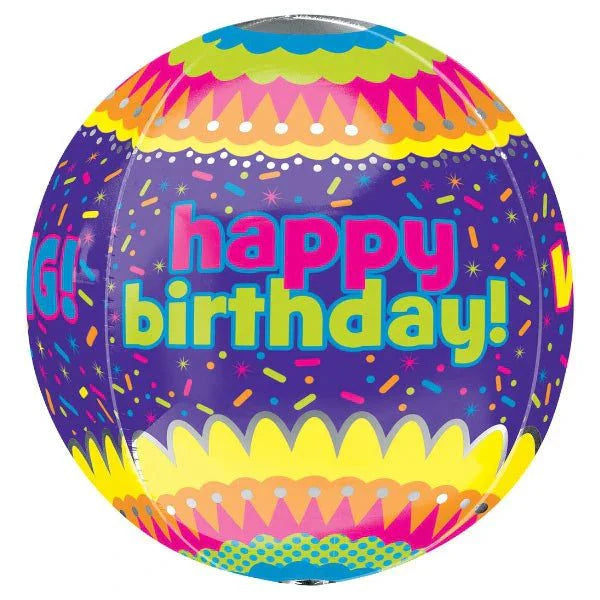 15" Orbz - Happy Birthday Confetti - Anagram