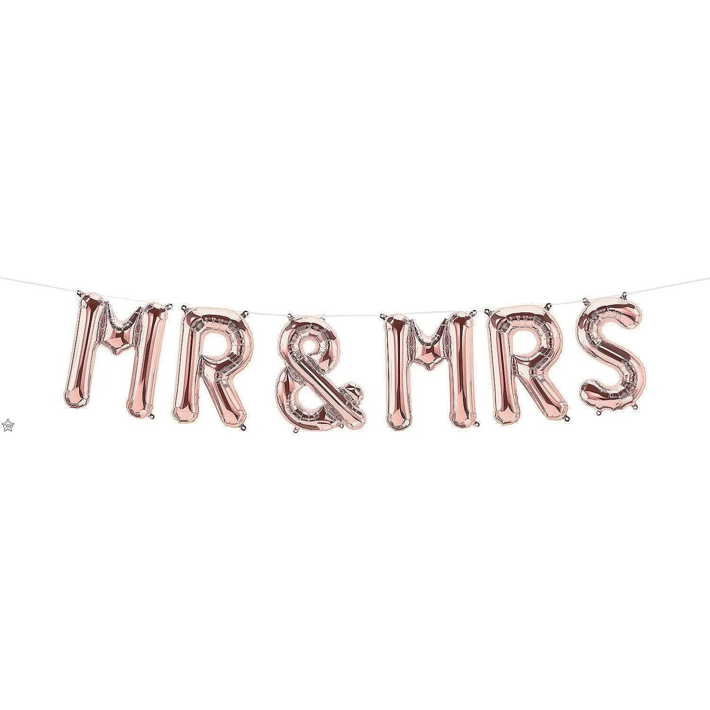 16" Balloon Banner - Mr & Mrs - Rose Gold - Northstar Balloons