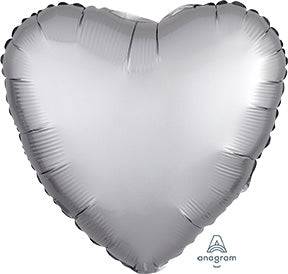 17" Heart - Satin Luxe Platinum (20ct) - Anagram