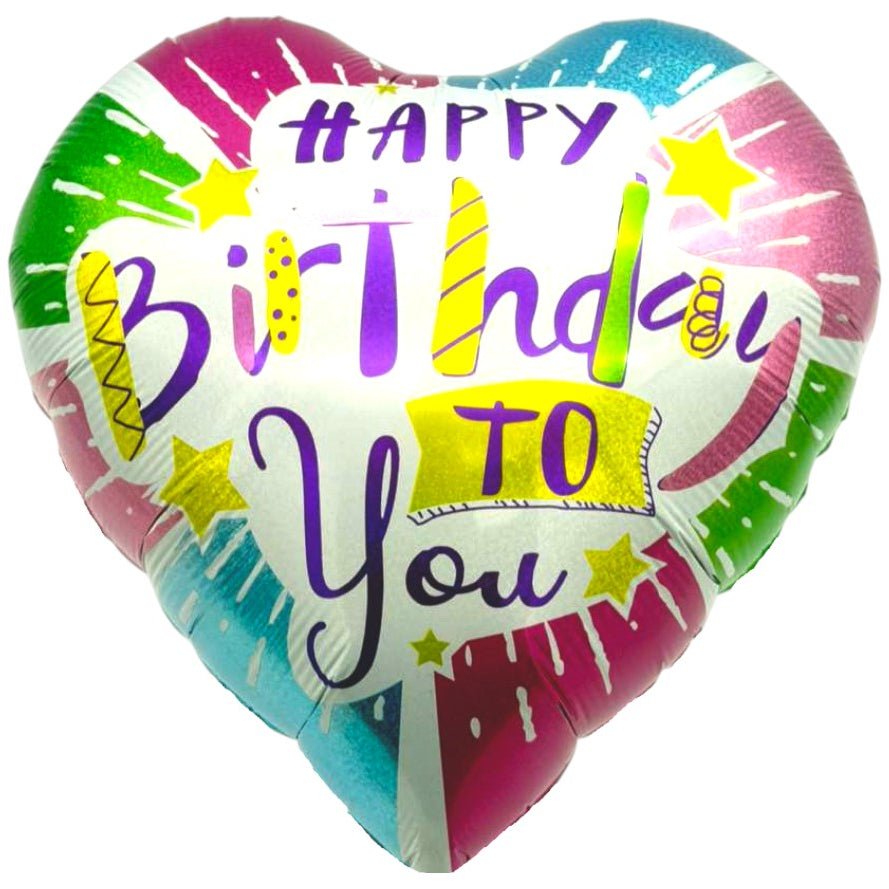 18" Happy Birthday - Sparkle Heart (20ct) - Party America