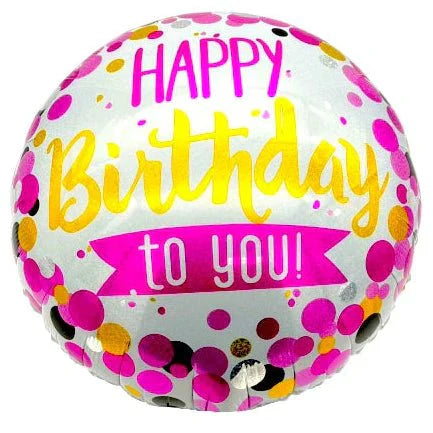 18" Happy Birthday to You - Colored Dots (20ct) - Party America