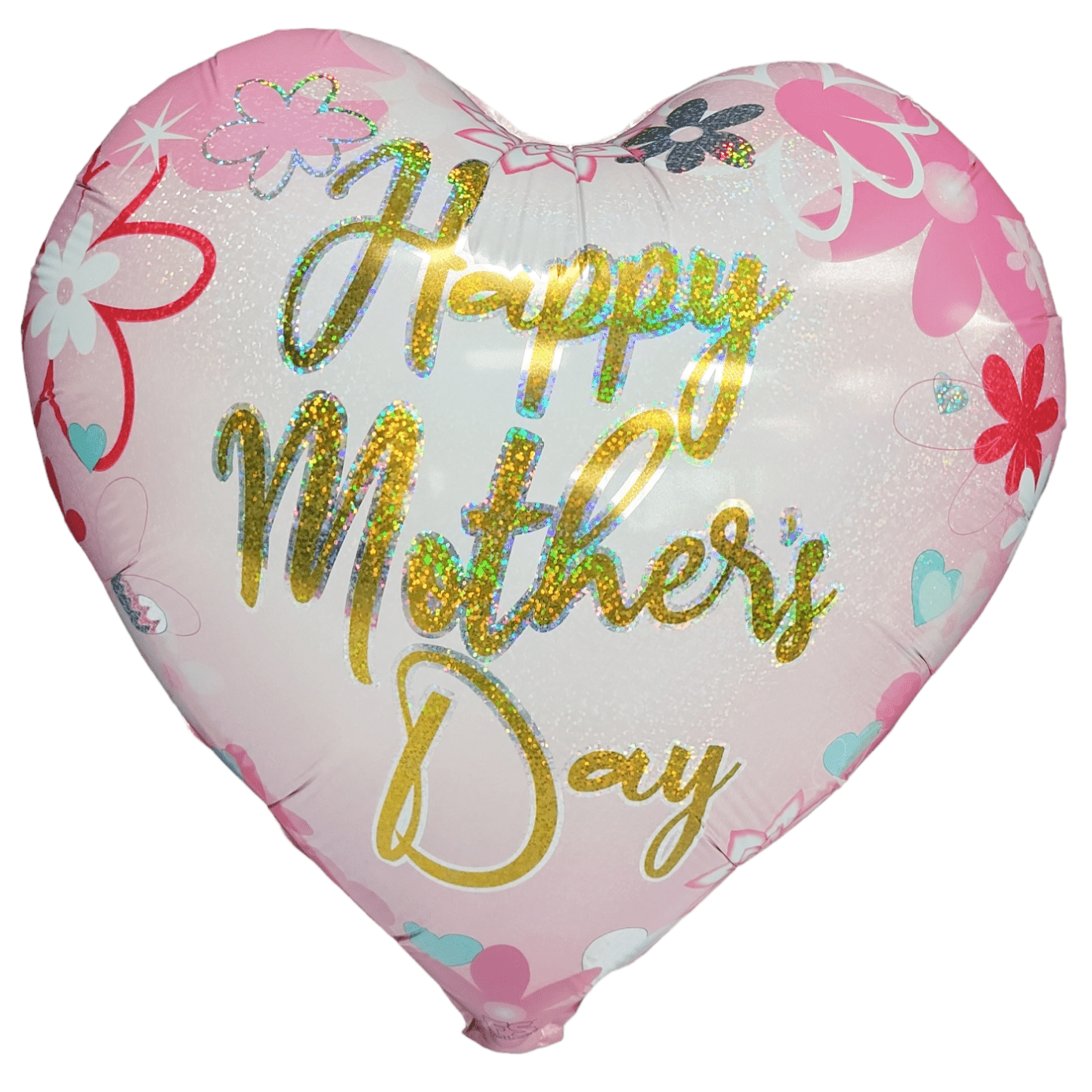 18" Happy Mother's Day Pink Heart Holographic (20ct) - Party America