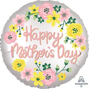 18" Happy Mother's Day Satin Infused Spring Floral (10ct) - Anagram