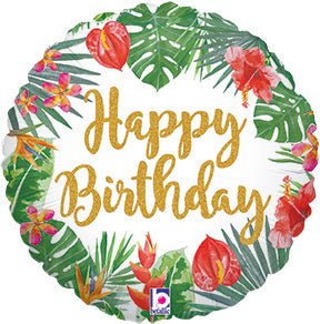 18" Holographic Balloon - Tropical Birthday - Betallic