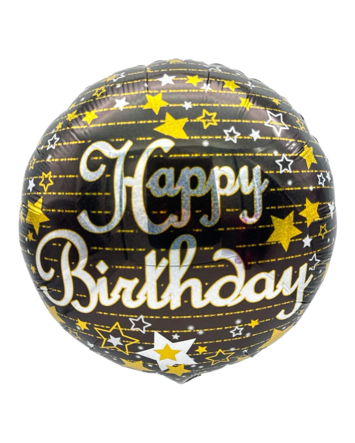18" Happy Birthday - Black with Gold Stars (20ct) - Party America
