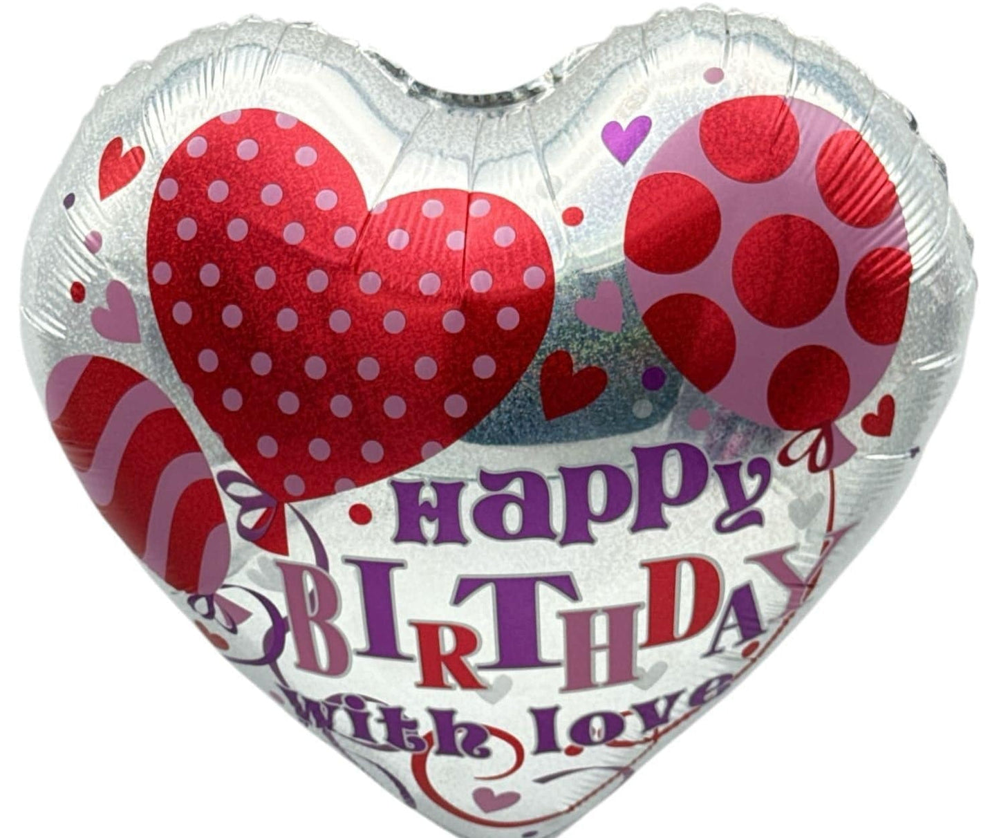 18" Happy Birthday - Silver Heart (20ct) - Party America