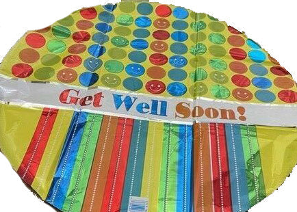 18in Get Well Dots&Stripes 18″ Foil Balloon by Anagram from Instaballoons