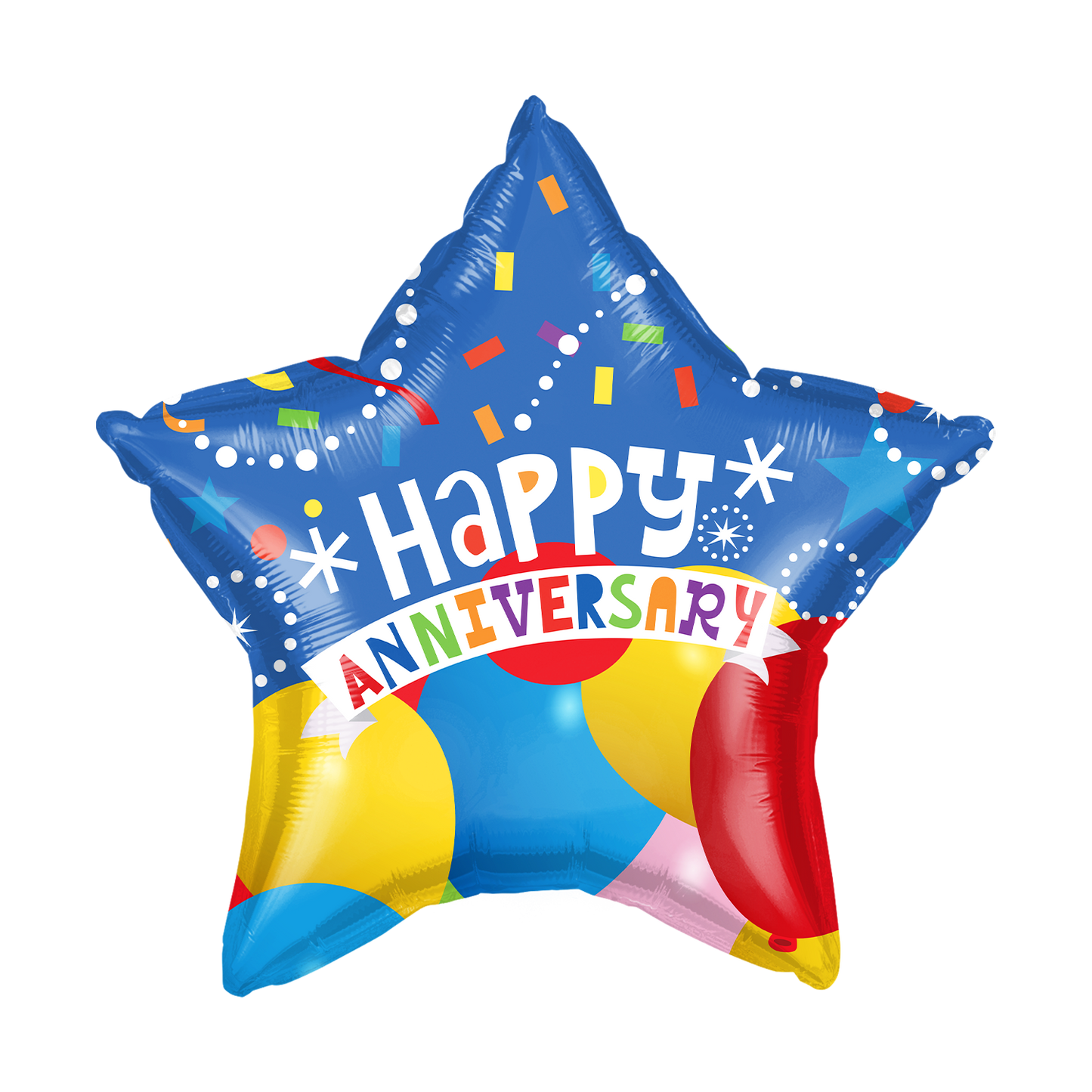 18in Happy Anniversary Star 18″ Metal Balloon by null from Instaballoons