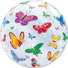 22in Butterflies Bubble 22″ Bubble Balloon Balloon by Qualatex from Instaballoons