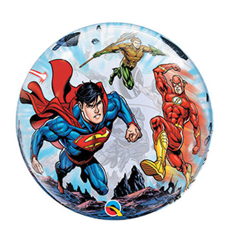 22in JL Super Heroes Bubble 22″ Foil Balloon by Qualatex from Instaballoons