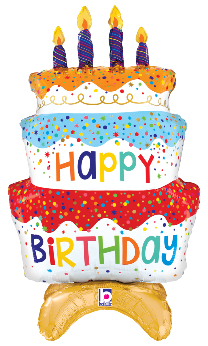 Birthday Cake Stand-Up 29″ Balloon