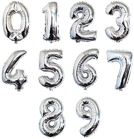 26" Silver Foil Numbers - Party America