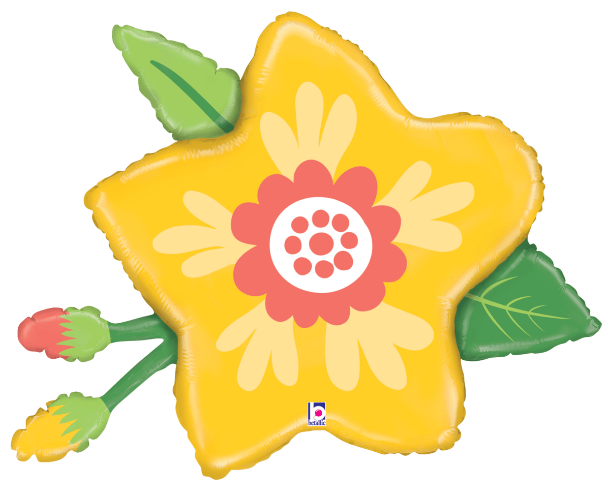 26" Yellow Flower Balloon - Betallic