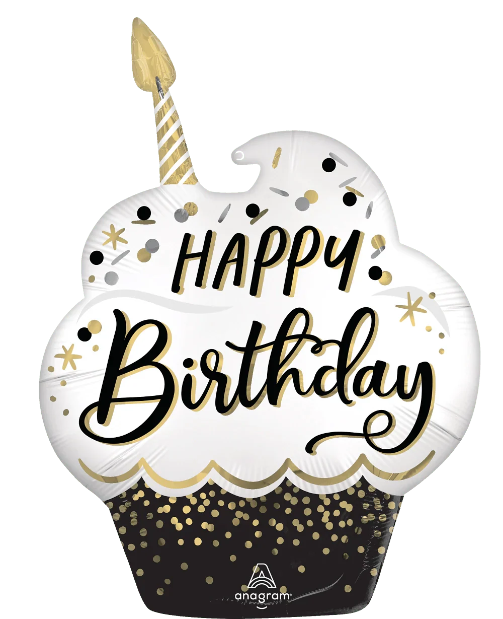 29" Satin Birthday Wishes Cupcake - Anagram