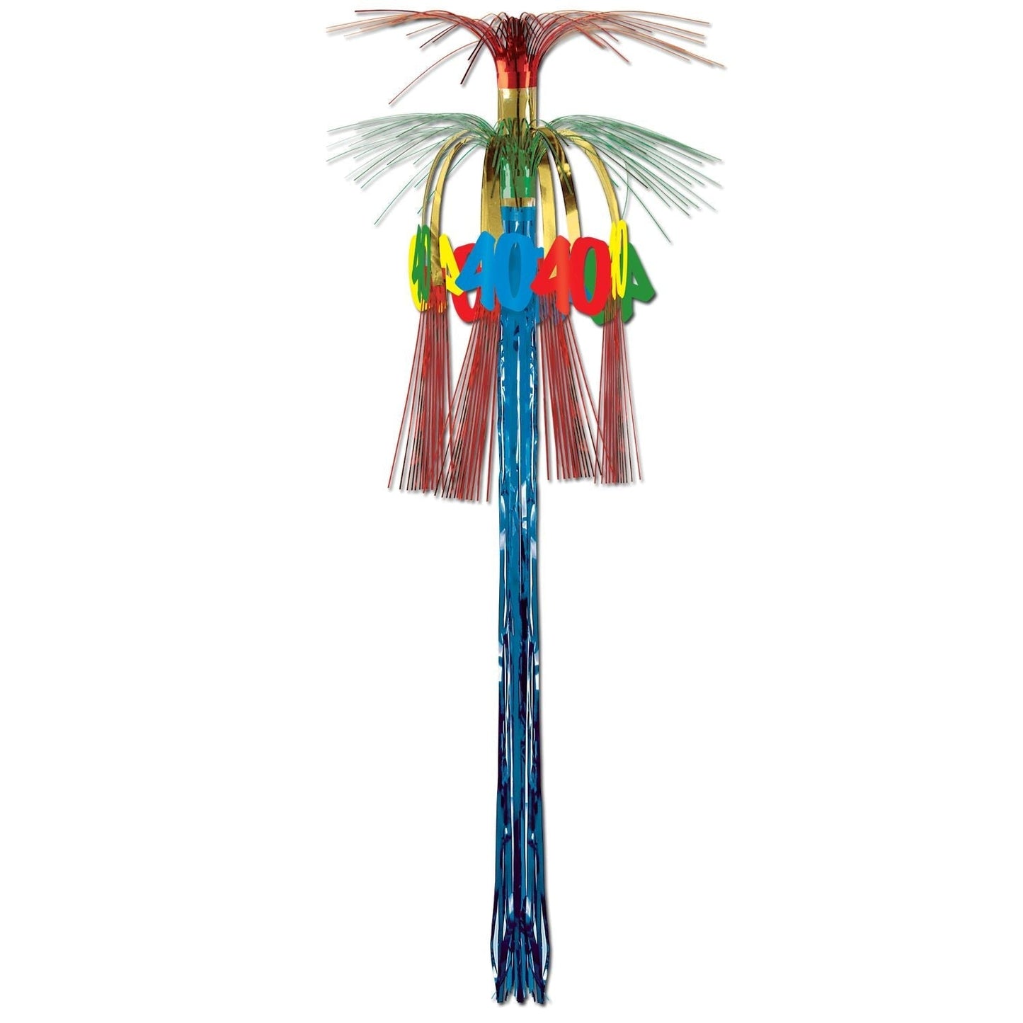 3' Cascade Hanging Balloon Column - 40th Birthday - The Beistle Company