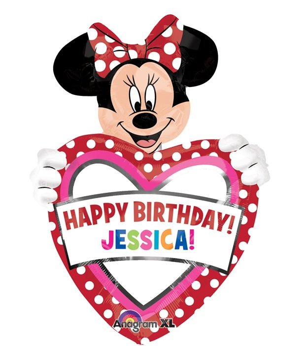 30" Minnie Mouse Birthday Heart (Personalizable) - Anagram