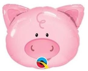30" Playful Pig Head - Qualatex