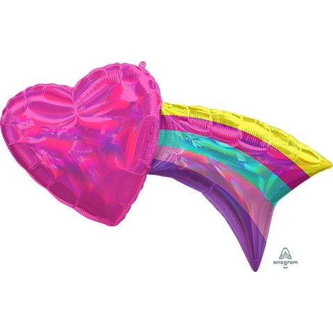 33" Rainbow with Heart - Holographic (5ct) - Anagram