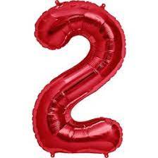 34" Balloon Numbers - Red Conver USA
