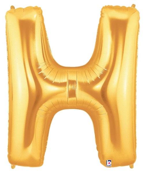 34" Megaloon Letter H - Gold - Betallic