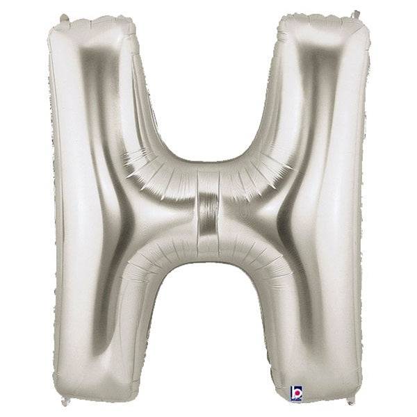 34" Megaloon Letter H - Silver - Betallic
