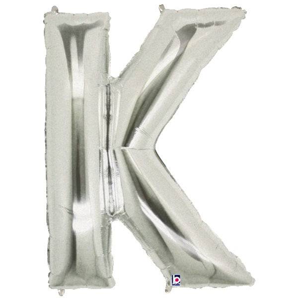 34" Megaloon Letter K - Silver - Betallic