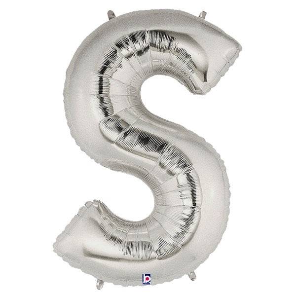 34" Megaloon Letter S - Silver - Betallic