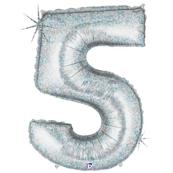 34" Megaloon Number 5 - Holographic - Betallic
