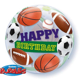 Birthday Sport Balls 22″ Bubble Balloon