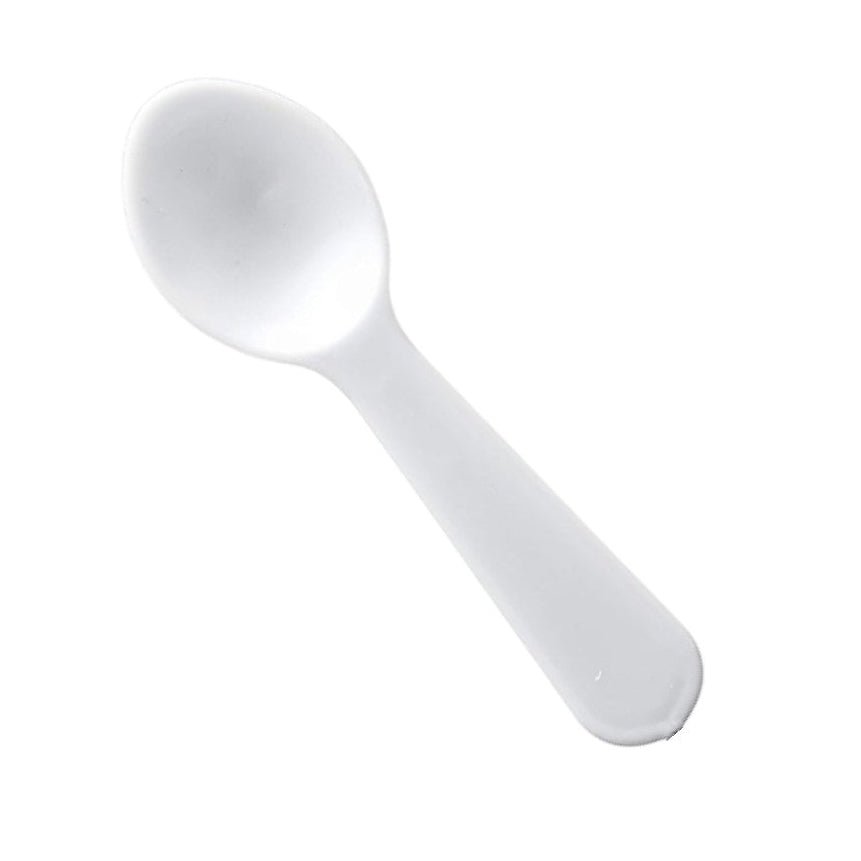 4" Mini Dessert Spoons - White (36ct) - Natural Star Inc