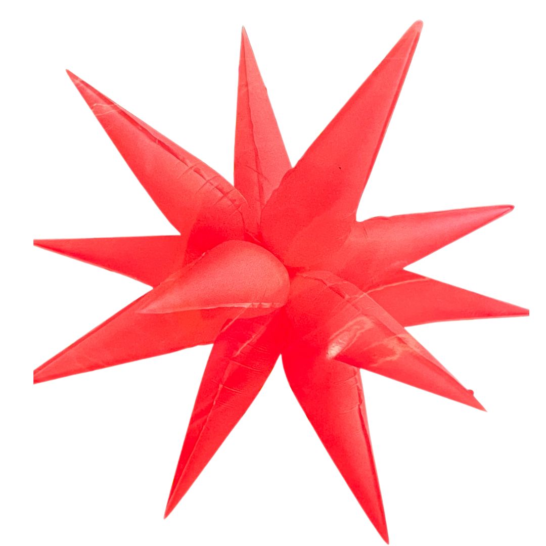 Neon Red Starburst 26″ Balloon