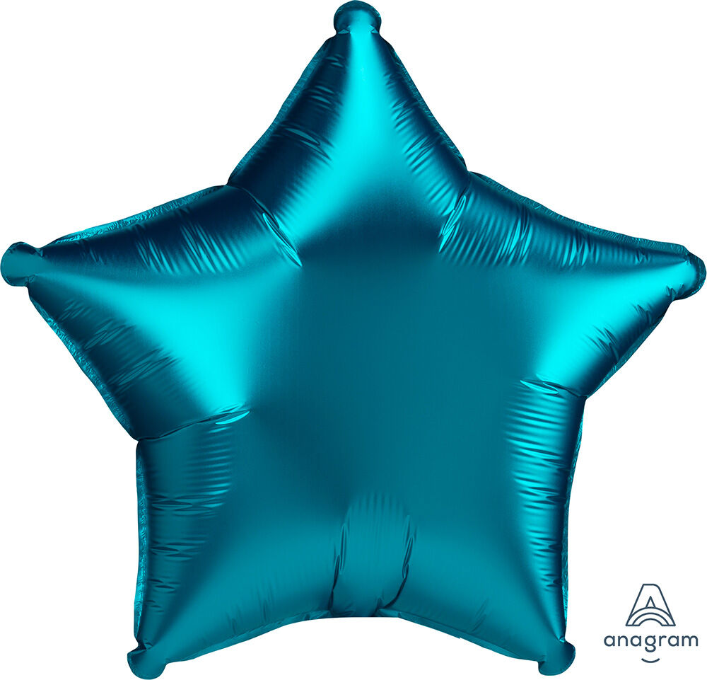 Aqua Satin Luxe Star 19″ Balloon