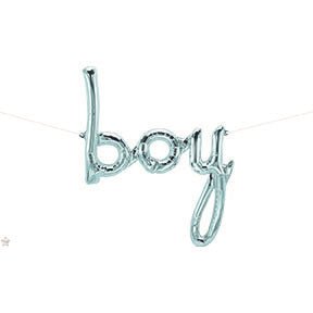 42" Boy Script Balloon - Pastel Blue - Northstar Balloons