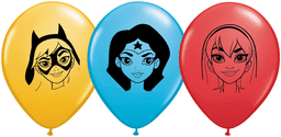 D.C. Super Hero Girls Faces Assortment 5″ Latex Balloons (100 count)