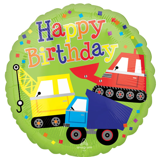 Happy Birthday Trucks 17″ Balloon