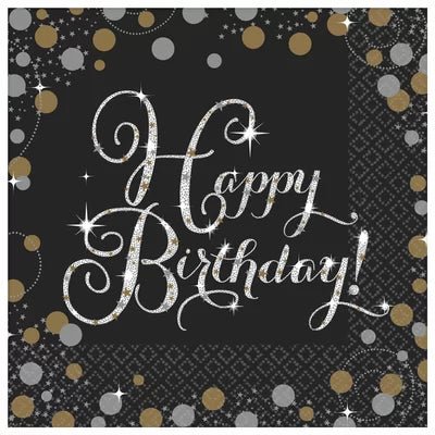 5" Beverage Napkins - Sparkling Celebration (16ct) - Amscan