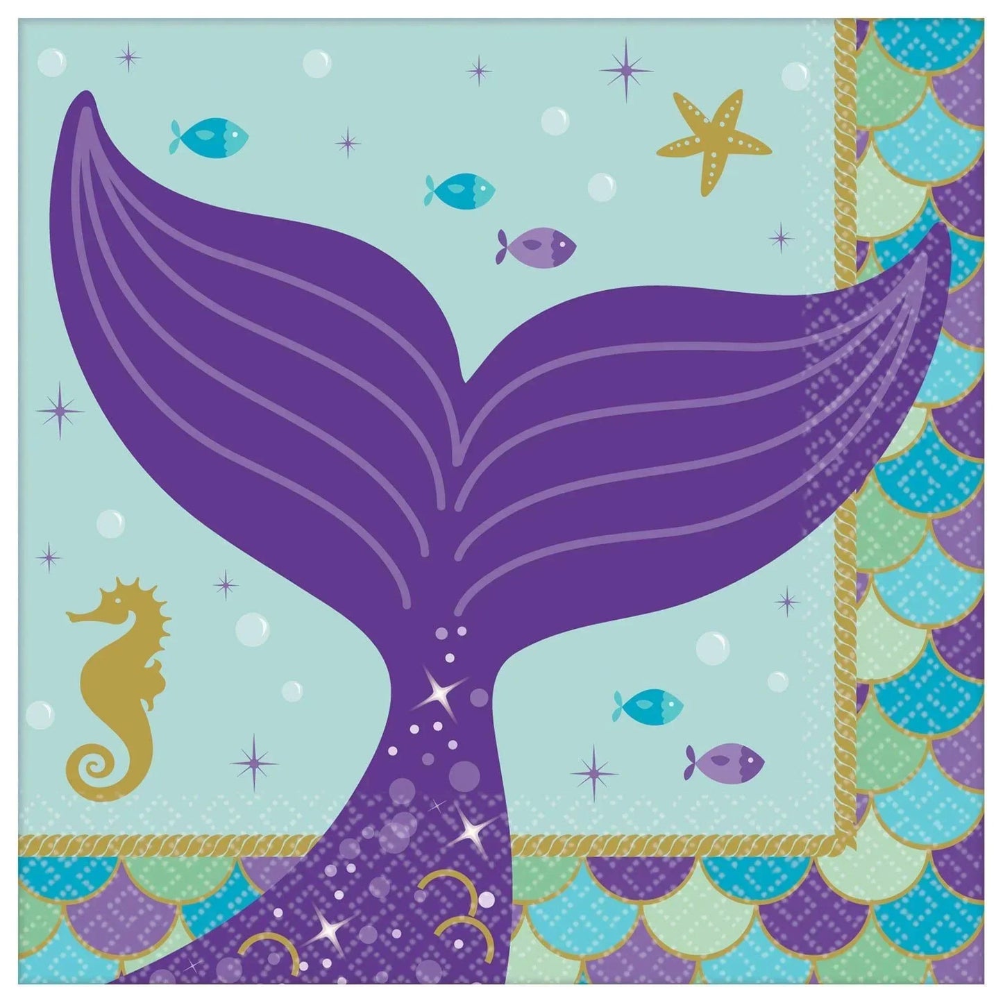 5" Napkins - Mermaid Wishes (16ct) - Amscan