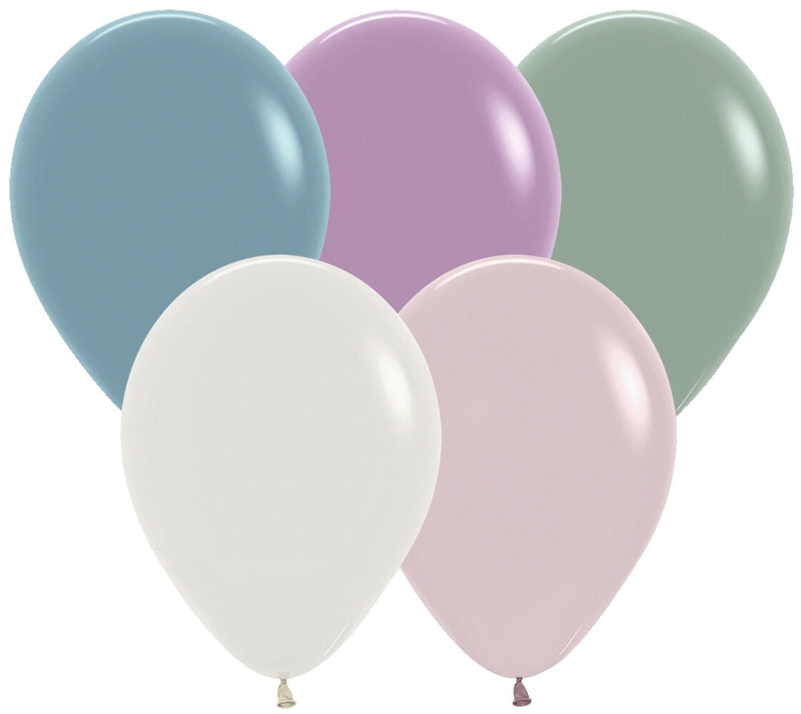 Sempertex Pastel Dusk Assortment 5″ Latex Balloons (100 count)