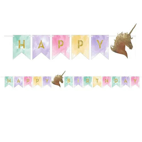 5.5' Banner - Unicorn Sparkle Happy Birthday - Creative Converting