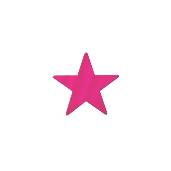5in Die Cut Foil Star CERISE pk 1dz - The Beistle Company